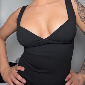 Nasty Gal Black V-Neck Dress